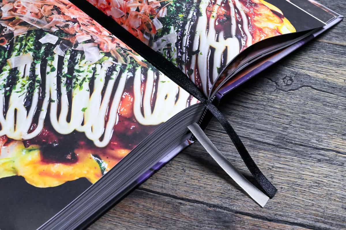 Japan The Ultimate Cookbook by Yuto Omura ribbon bookmarks closeup