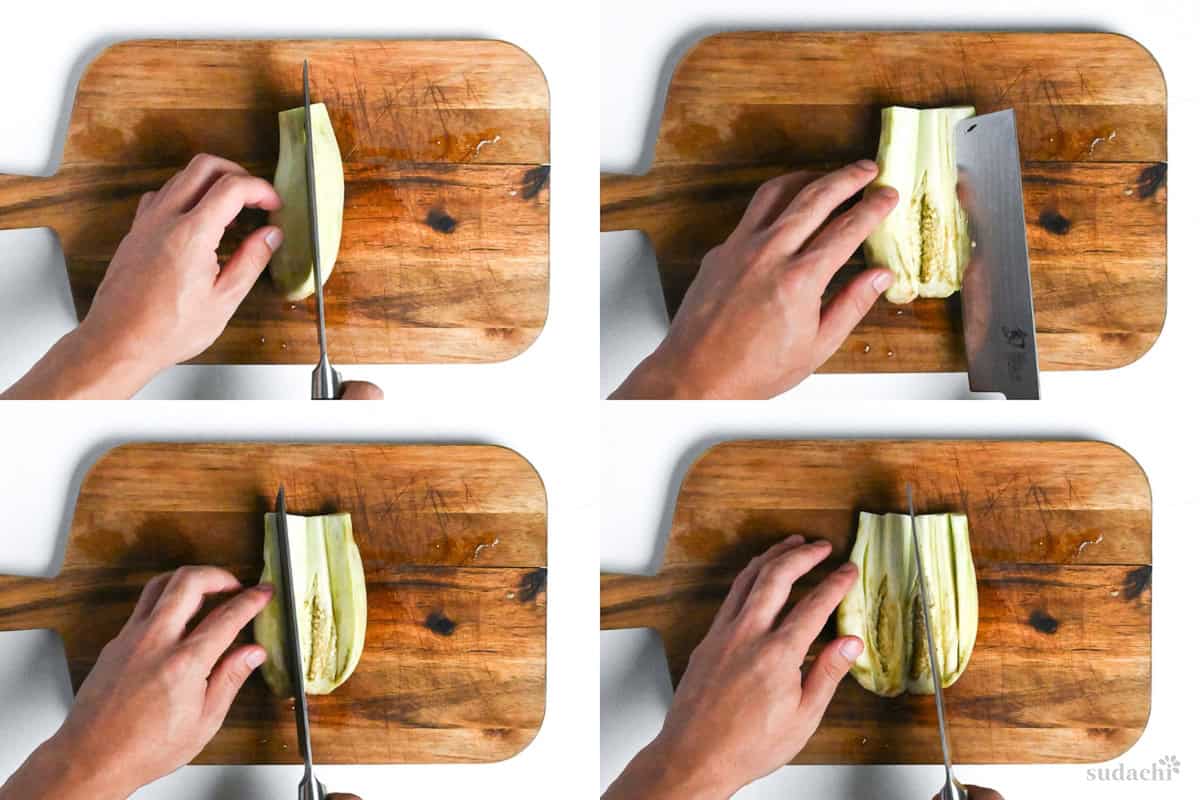 how to butterfly eggplant