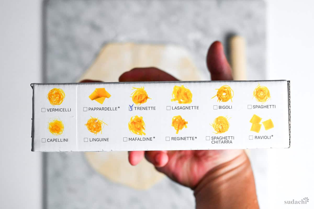 trenette attachment for pasta machine