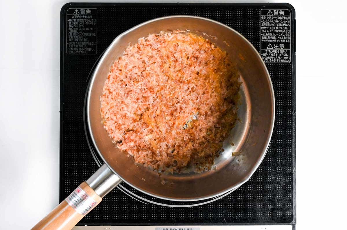 Used katsuobushi in a pan