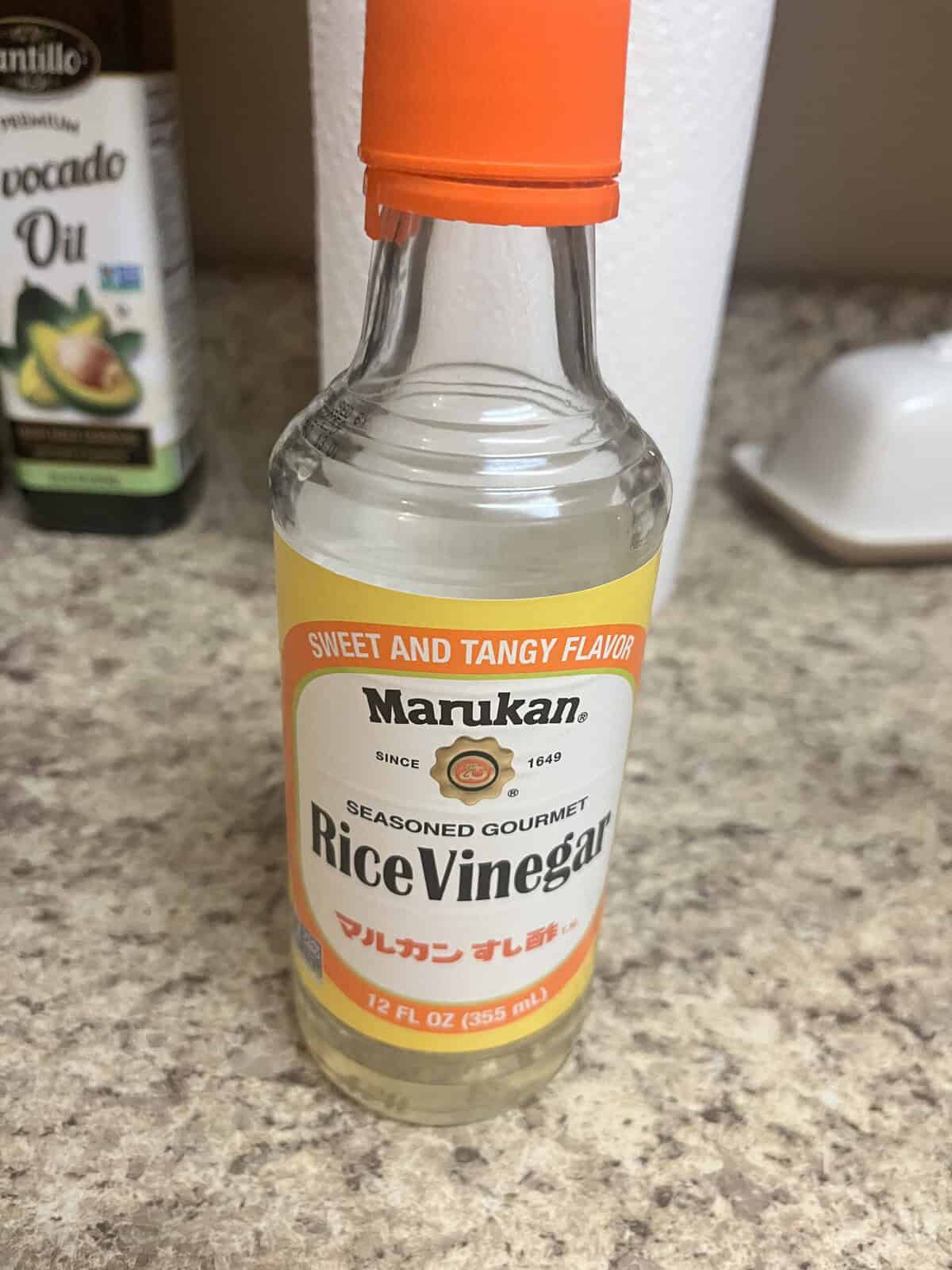 Marukan sushi rice vinegar bottle