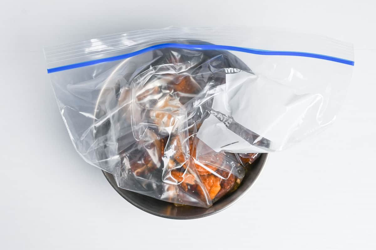 dried shiitake in a sealed ziplock bag