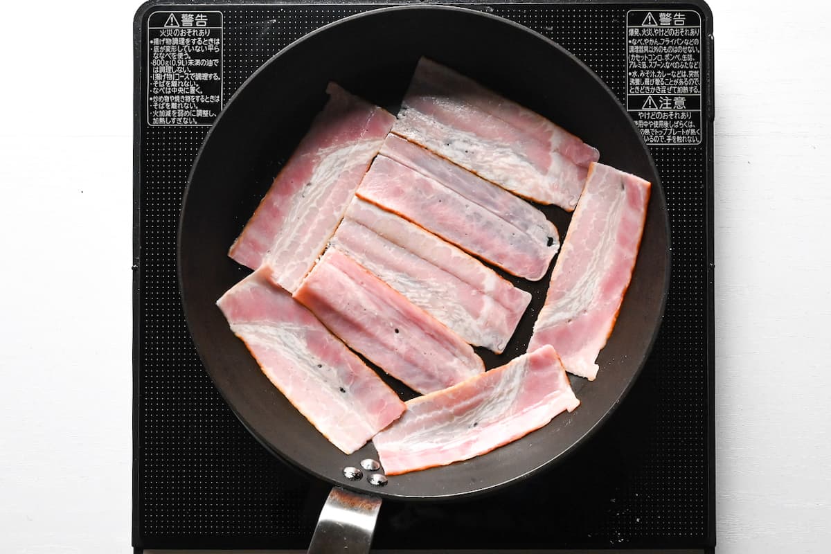 bacon in a pan