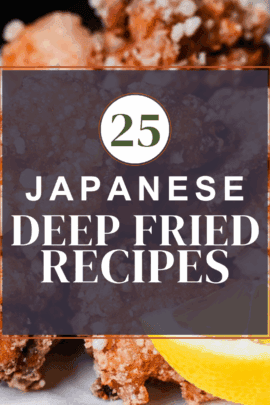 Japanese deep-fried recipe roundup with karaage chicken in the background