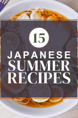 summer roundup thumbnail with citrus somen soup in the background